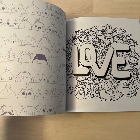 Cute Kawaii Coloring: Color Super-Cute Cats, Sushi, Clouds, Flowers, & Sweets - Picture 3 of 11